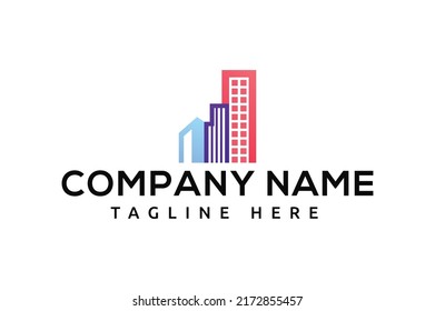 Real Estate Construction Logo design vector template.