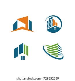 Real Estate and construction logo design template vector