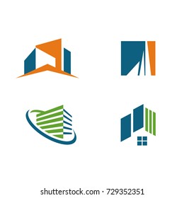Real Estate and construction logo design template vector