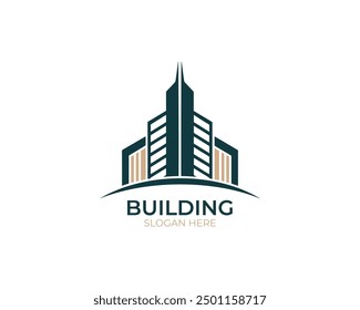 Logotipo inmobiliario y de construcción Vector