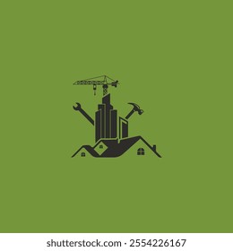 Real estate construction Repair vector logo design template