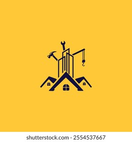 Real estate construction Repair vector logo design template
