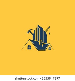 Real estate construction Repair vector logo design template