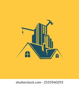 Real estate construction Repair vector logo design template