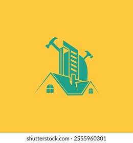 Real estate construction Repair vector logo design template