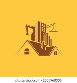 Real estate construction Repair vector logo design template