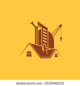 Real estate construction Repair vector logo design template