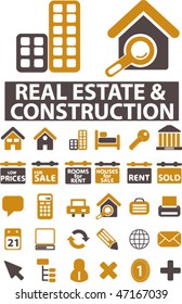 señales inmobiliarias y de construcción. vector