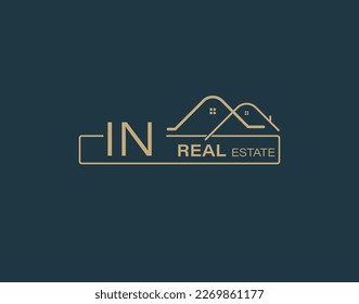 IN Real Estate  Consultants Logo Design Vectors images. Luxury Real Estate Logo Design