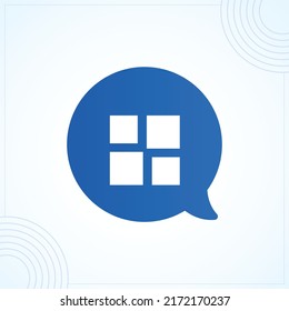 Real Estate Consulting Message icon modern creative premium logo design vector template