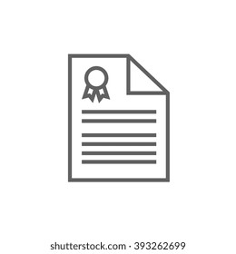 Real estate contract line icon.