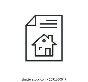 Real estate contract sign icon. Use for commercial, print media, web or any type of design projects.