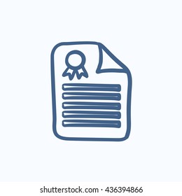 Real estate contract vector sketch icon isolated on background. Hand drawn Real estate contract icon. Real estate contract sketch icon for infographic, website or app.