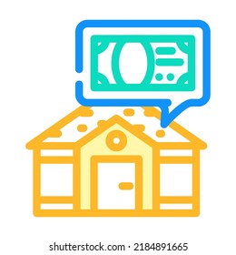 real estate control color icon vector. real estate control sign. isolated symbol illustration