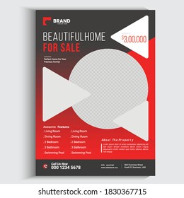 Real estate Corporate Business Flyer poster brochure cover design layout background, two colors scheme, vector template in A4 size - Vector