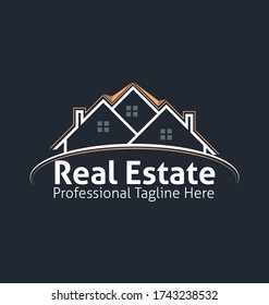 Real estate corporate logo. Real estate logo vector template. Corporate real estate logo