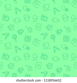 Real Estate creative green vector pattern. Modern seamless background