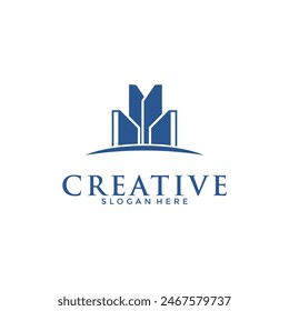 Logo de Real Estate Creative. Construcción Arquitectura Construcción Logo Design Plantilla
