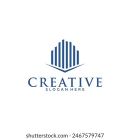 Real Estate Creative Logo. Construction Architecture Building Logo Design Template