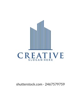 Real Estate Creative Logo. Construction Architecture Building Logo Design Template