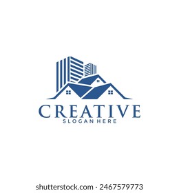 Logo de Real Estate Creative. Construcción Arquitectura Construcción Logo Design Plantilla