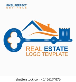 real estate creative logo design in minimal style