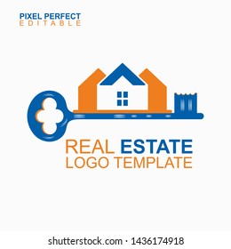 real estate creative logo design in minimal style