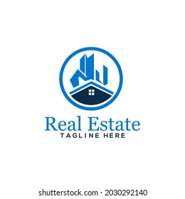 Plantilla de logotipo creativo para bienes inmuebles |   Diseño de vectores de logotipos inmobiliarios, de construcción y de construcción