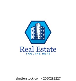 Plantilla de logotipo creativo para bienes inmuebles |   Diseño de vectores de logotipos inmobiliarios, de construcción y de construcción