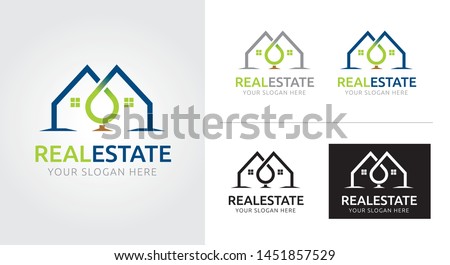 Real estate creative and minimal logo template