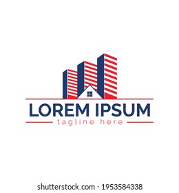 Real estate creative modern vector logo design template