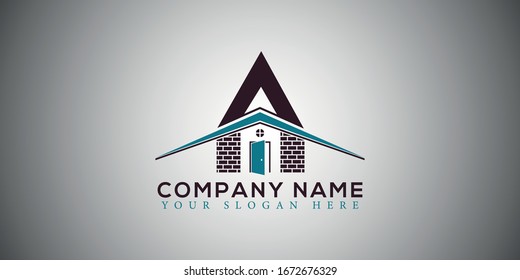 A Real estate creative trendy letter latest logo deign 