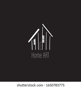 Plantilla de diseño de logotipo vectorial lindo inmobiliario. Icono de concepto abstracto de la casa.