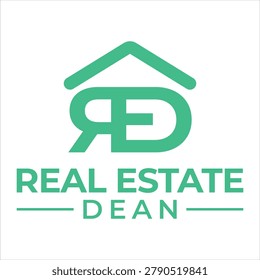 Real estate dean green monogram logo design