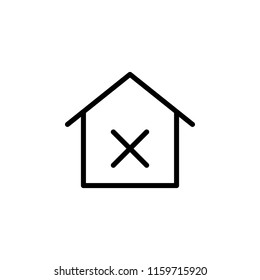 real estate delete icon. Element of real estate sign for mobile concept and web apps icon. Thin line icon for website design and development, app development