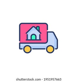 Real Estate Delivery icon in vector. Logotype
