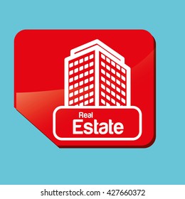 Real estate design. building concept. Property icon