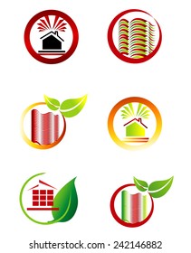 Real estate design elements for logo designing 