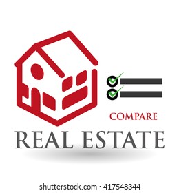 Real estate design. home concept. Property icon, vector illustration