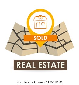 Real estate design. home concept. Property icon, vector illustration