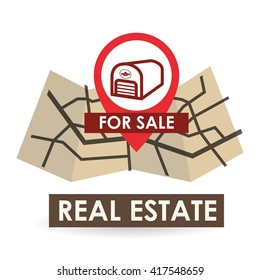 Real estate design. home concept. Property icon, vector illustration