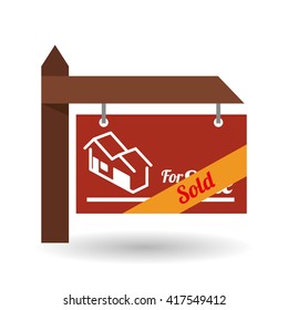Real estate design. home concept. Property icon, vector illustration
