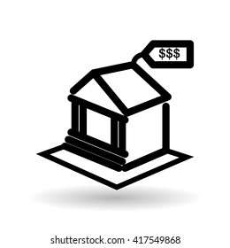 Real estate design. home concept. Property icon, vector illustration