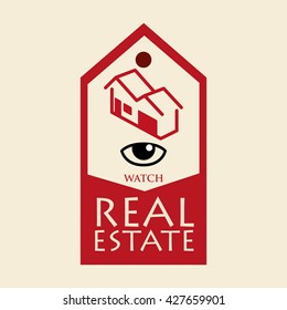 Real estate design. home concept. Property icon