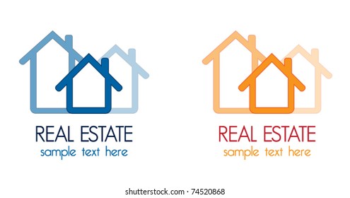 Real estate design with houses