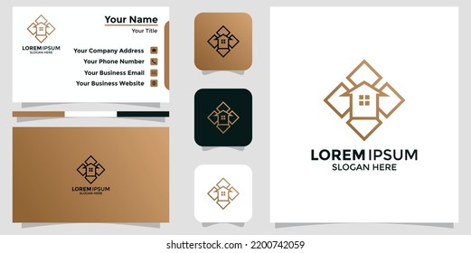 real estate design logo and branding card