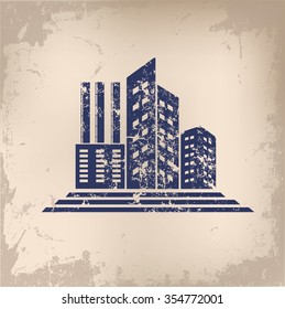 
Real estate design on old paper background,vector