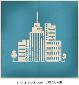 Real estate design on old background,vector