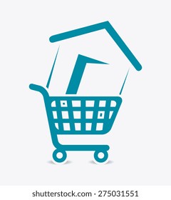 Real estate design ove white background, vector illustration.