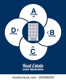 real estate design over background vector illustration